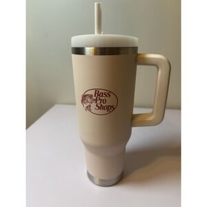 Bass Pro Shop Pink Water Bottle W/ Straw 40oz‎ Insulated  New BPA Free
